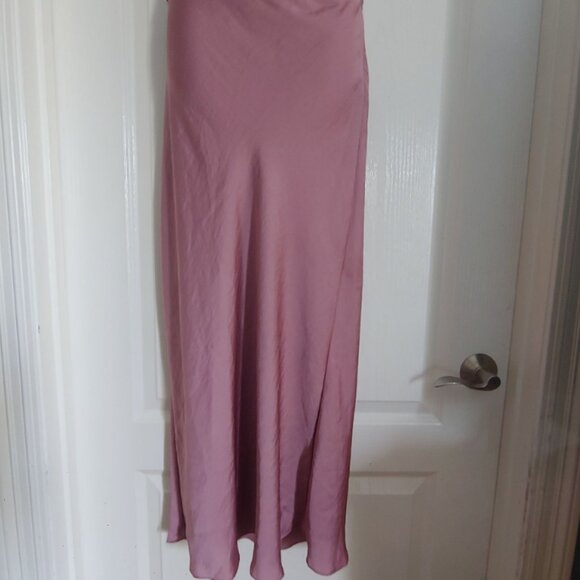 Free People Silky Flowy Boho Runway Trendy Y2K Festival Blush Maxi Skirt 12 - Picture 3 of 16